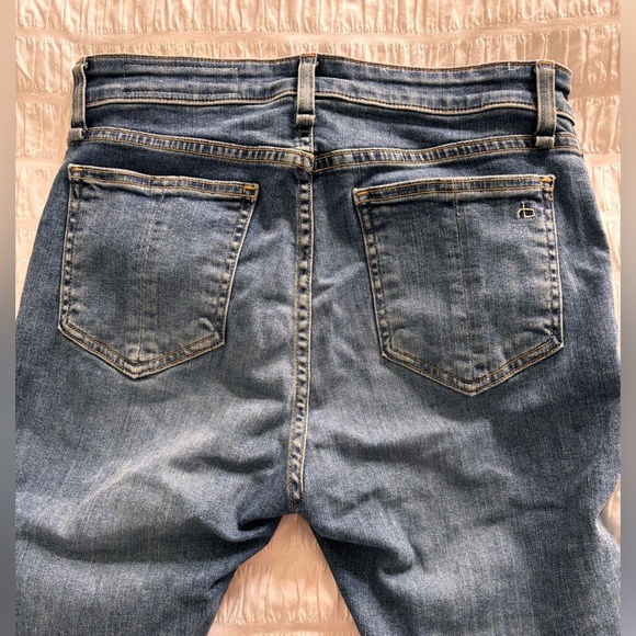 Rag & Bone Blue Skinny Jeans with Zipper Sides - Picture 7 of 8